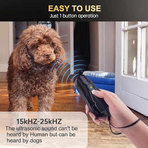 Bubbacare Antibell Gerät Ultraschall, Klein & Tragbar Anti Bell Gerät Hunde, Handheld Hundeschreck Ultraschall Trainingsgerät mit 5m Reichweite, Sichere Mini Antibell für Kleine Große Hunde