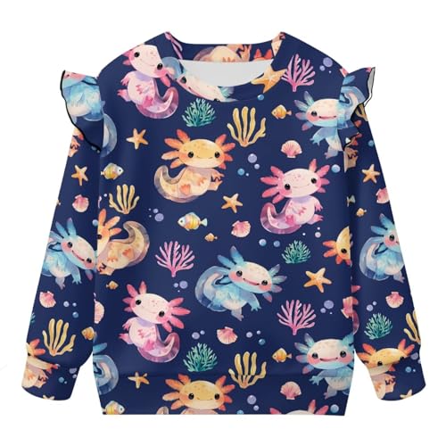 Sweatshirts for Toddler Girls Long Sleeve Crew Neck Sweatshirts Kids 1-8Y Pullover Top4