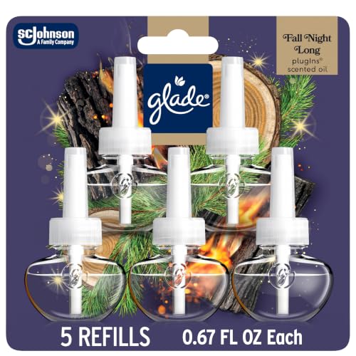 Glade PlugIns Scented Oil 5 Refills, Air Freshener, Fall Night Long, 3.35 fl oz, Pack of 5 - image 1