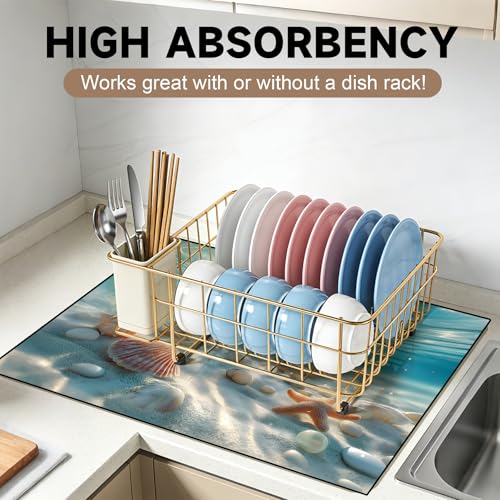 Image of Stove Burner Covers Non-Slip Electric Cooktop Protector Mat (Sea)