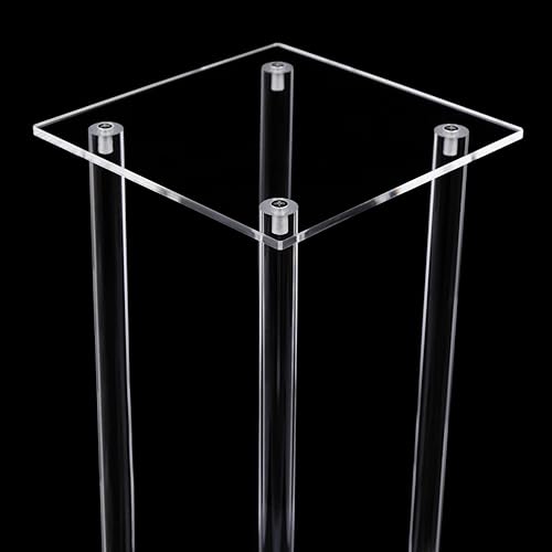 Miniatura 6 de 10 jarrones acrílicos para centros de mesa de boda para mesas, soporte de flores de columna transparente, jarrones de flores de 31.5 pulgadas de