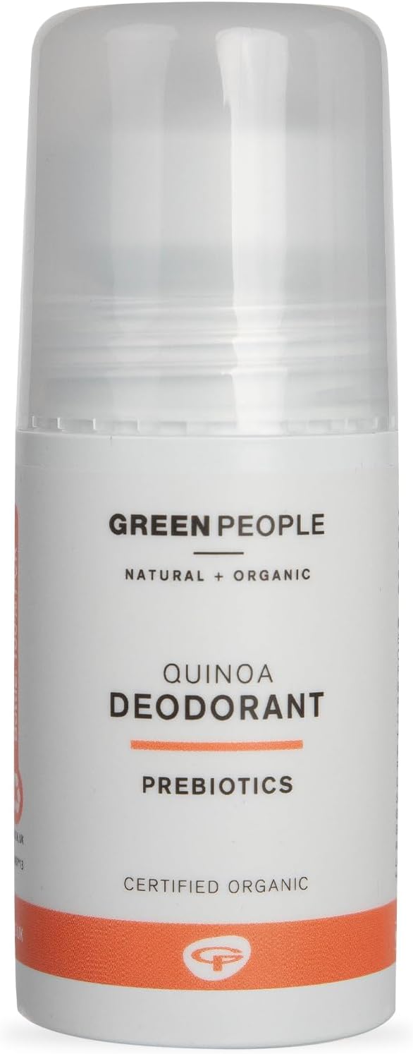 Green People Quinoa & Prebiotics Deodorant 75ml | Effective Natural & Organic Deodorant | Gentle Citrus Scented Deodorant for Women | Paraben Free & Ethanol Free | Cruelty Free & Vegan