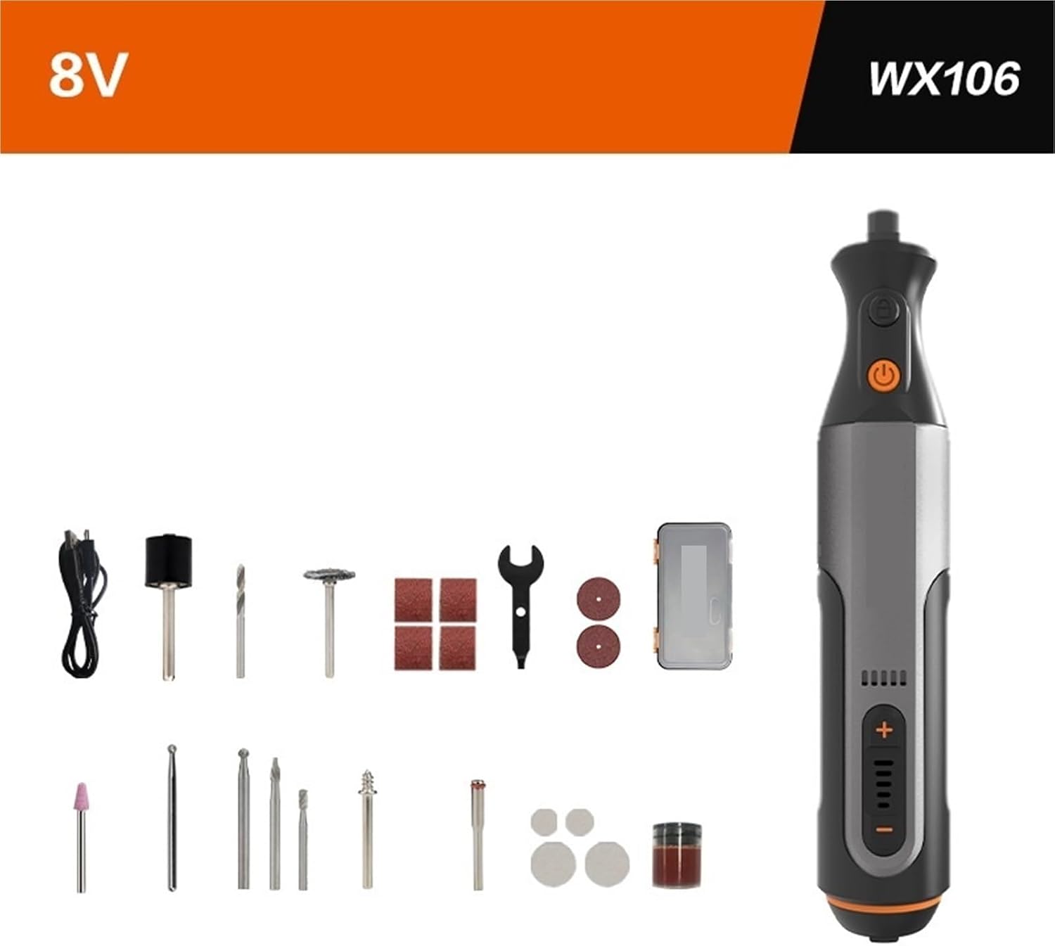 Electric Grinder. RotaryCordless Mini Drill Engraving Grinding Polishing Machine USB Charger Variable Speed Power Tools Bits(WX106)