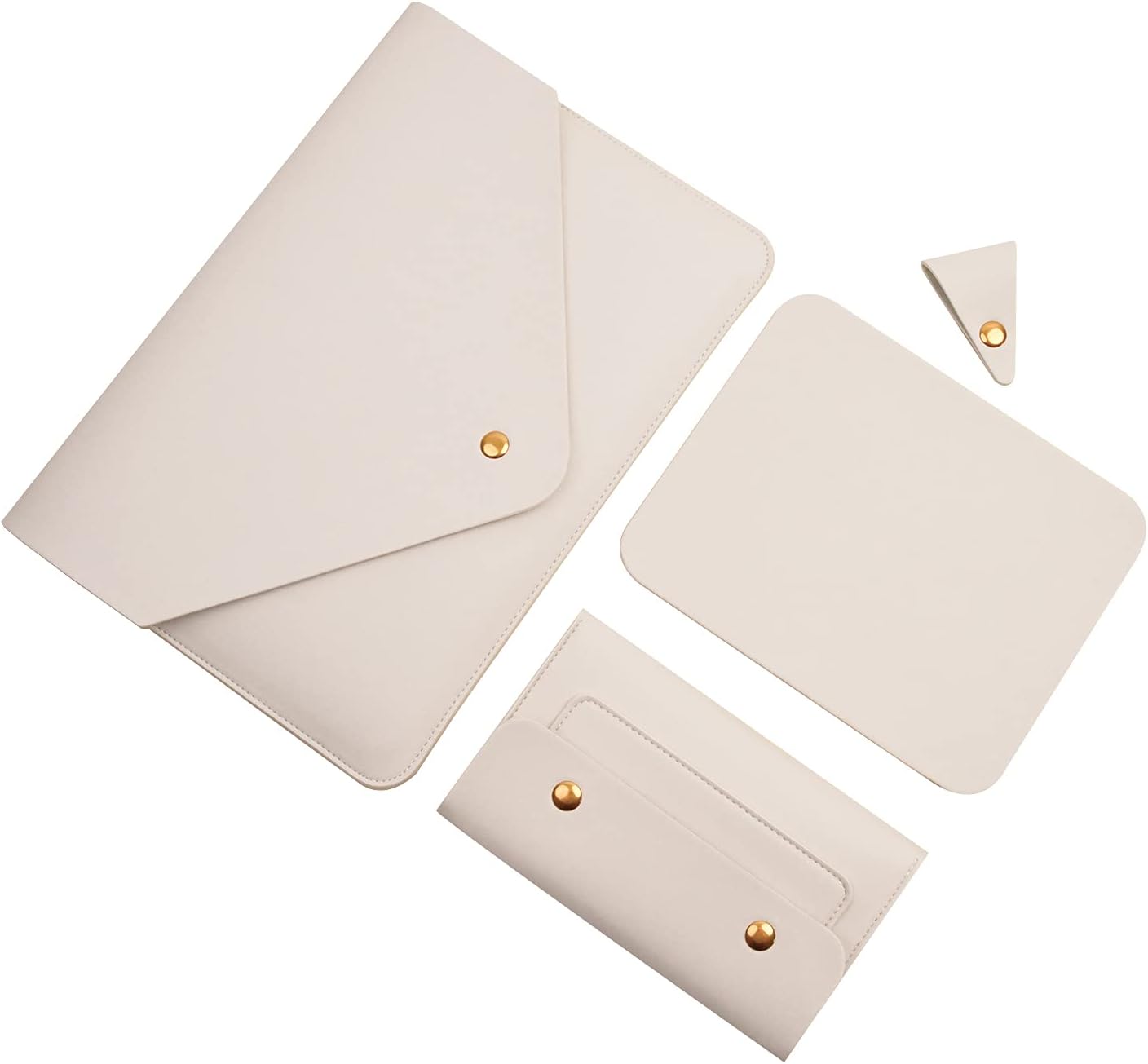 - Laptop Sleeve 14 Inch Compatible with MacBook Pro 14, MacBook Air 13 2010-2017, MacBook Pro 13 2012-2015, Surface Laptop 13.5 with Small Pouch, Mouse Pad and Cord Organizer, Color White