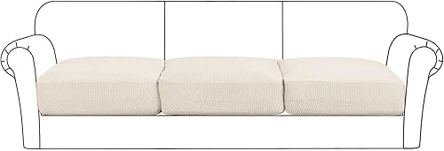 Vista 74 de Flamingo P Funda de cojín elástica de alta estiramiento para asiento de sofá, protector de muebles para sofá, funda de sofá suave y flexible