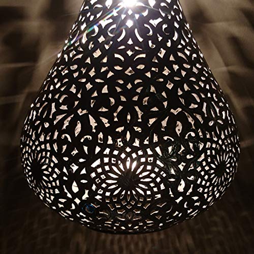 Orientalische Orientalische Tropfenleuchte | Messing | H:43cm | Hängeleuchte | marokkanische Lampe für den Wohnbereich – Bild 4