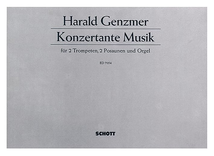 Konzertante Musik GeWV 420 Partition pour concert de cuivres et cérémonies religieuses
