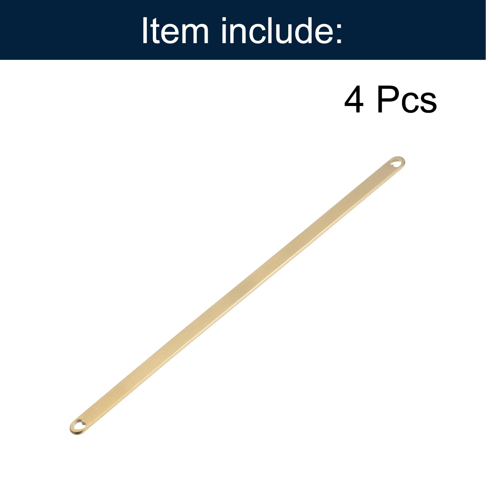 uxcell Stainless Steel Bracelet Blanks 4Pcs, Metal Stamping Blanks for DIY Jewelry Making, 1/4 x 6.2inch, Golden Heart