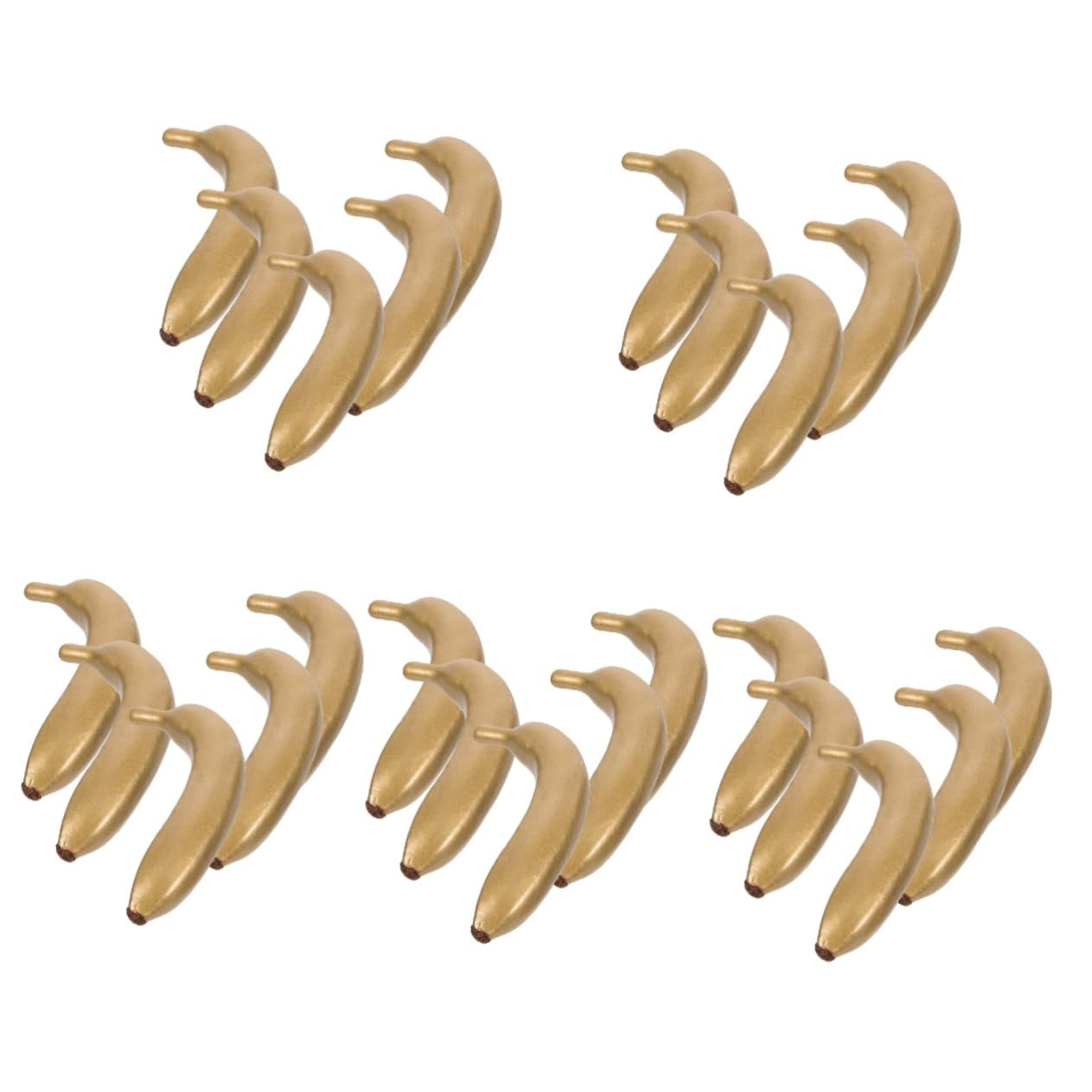 Zerodeko Fausse Banane Humour 25 Pièces Modèle Banane Simulation Décor De Faux Fruits Réaliste Fausses Bananes Fruits Artificiels pour La Décoration Réaliste Ldpe (polyéthylène Haute Pression) Golden