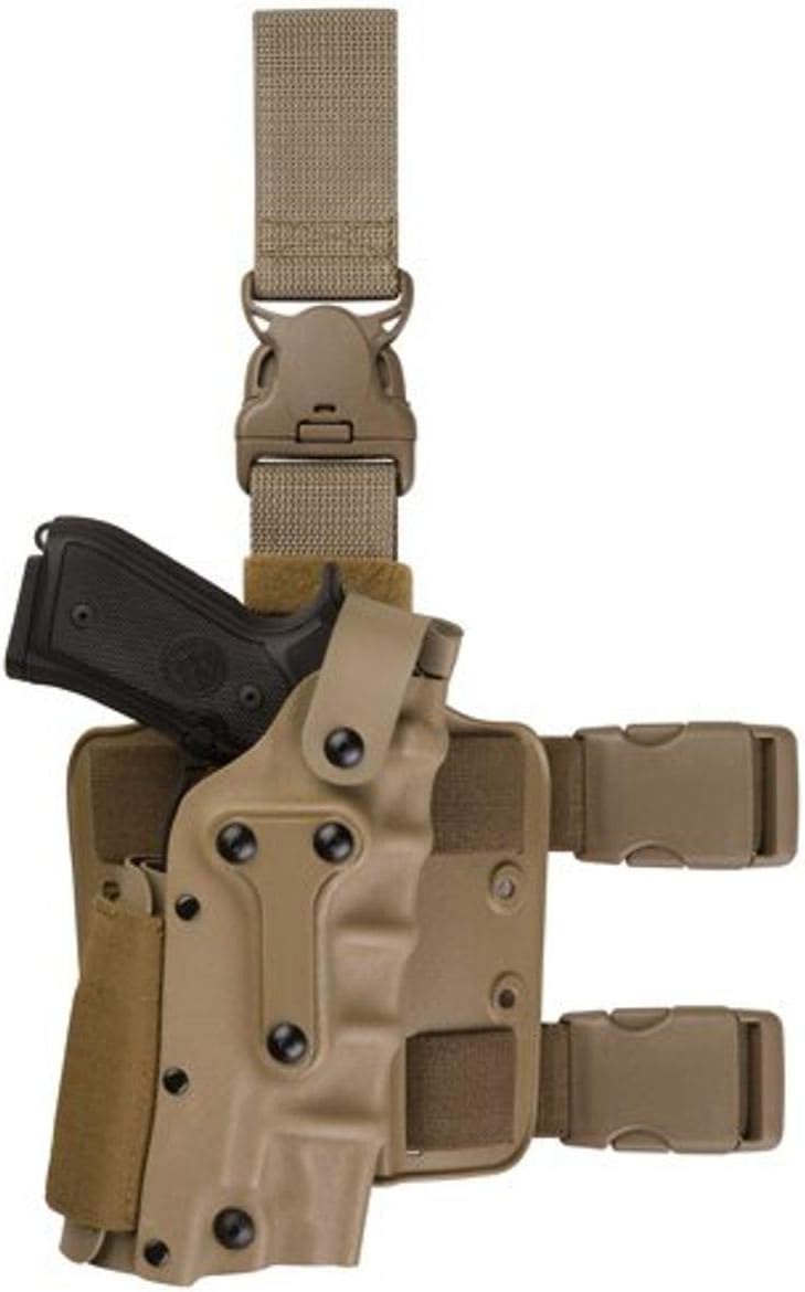 3085 Military Tactical Holster with Detachable Harness, Flat Dark Earth, Beretta 92 Ambidextrous