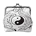 ZUNPNG Chinesischer Yin-Yang-Drachenkämpfer mit Tiger-Schnalle, Leder-Münzgeldbörse, Vintage-Tasche, Kiss-Lock Kleingeldbörse für Frauen und Mädchen