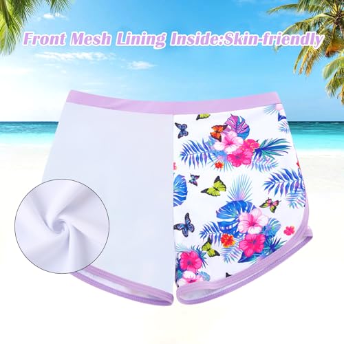 Image of TUONROAD Girls 2 Pieces Rash Guard Swimsuit Long Sleeve Tankini for 4-10 Years