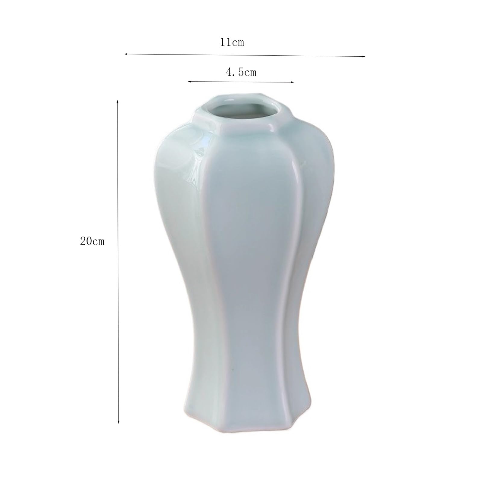 Casa Vaso in ceramica con struttura geometrica in stile minimalista cinese