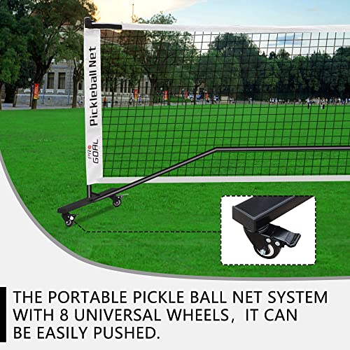 Vancl Pickleball Net On Wheels Badminton Pickleball Net Height Adjustable Portable Net Outdoor Metal Frame With Strong Nylon Net And Carrying Bag For Pickleball/Tennis/Badminton/Volleyball #TOP2