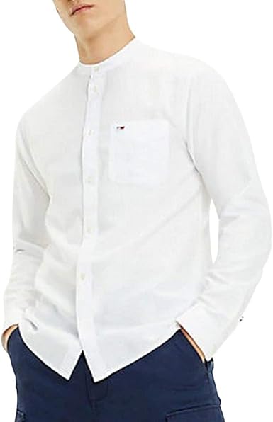 Tommy Hilfiger TJM Mao Linen Shirt Camisa para Hombre