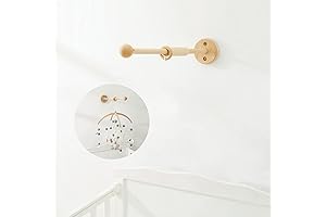 Contemporary Wooden Nursery Mobile Hanger with Wall Mount