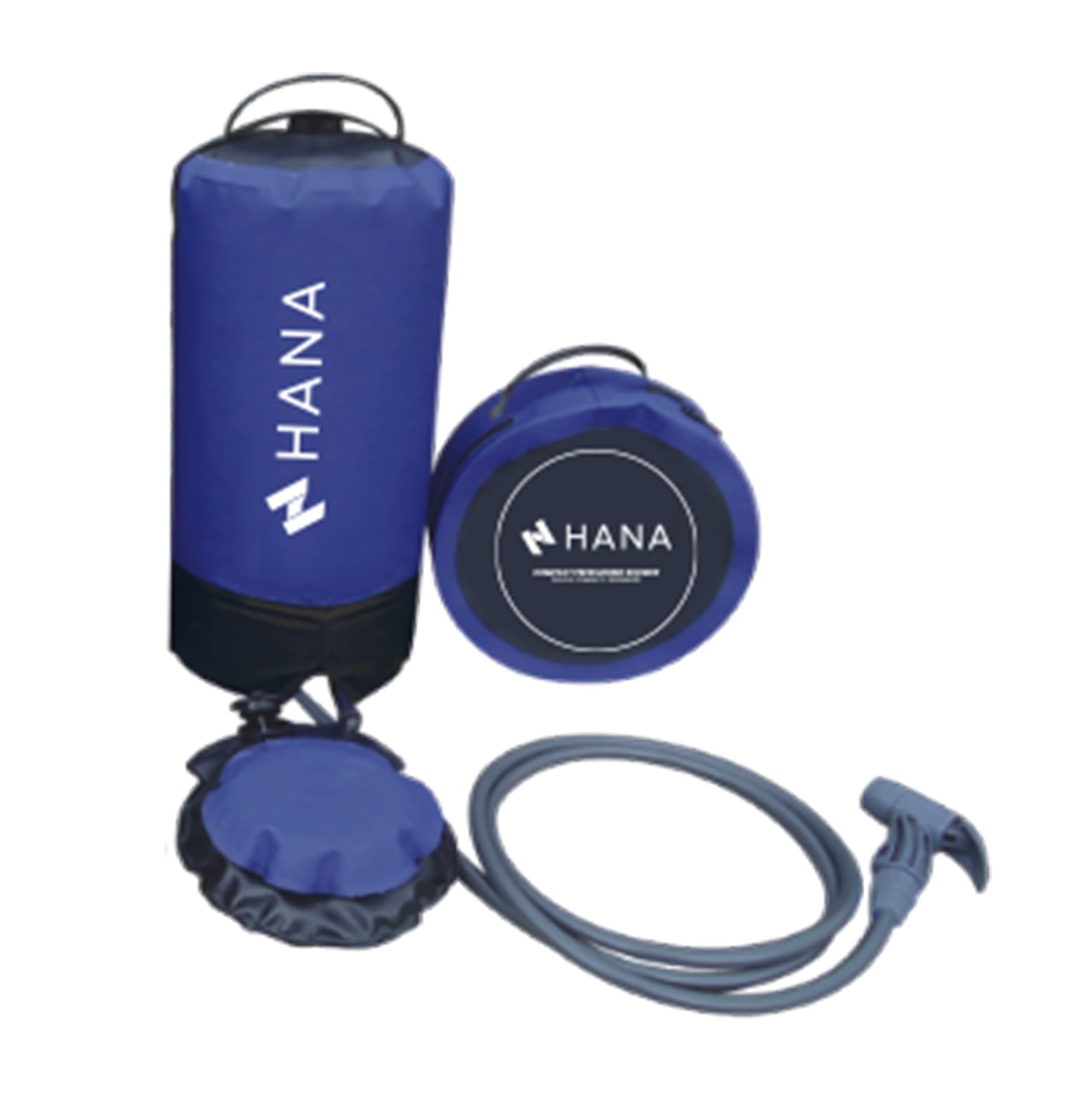 Douche Solaire Portable 11L avec Pompe à Pied et Spray Haute Pression – Douche de Campage Pressurisée, Compacte et Robuste – Idéale pour Camping, Surf, Vanlife et Nettoyage Extérieur