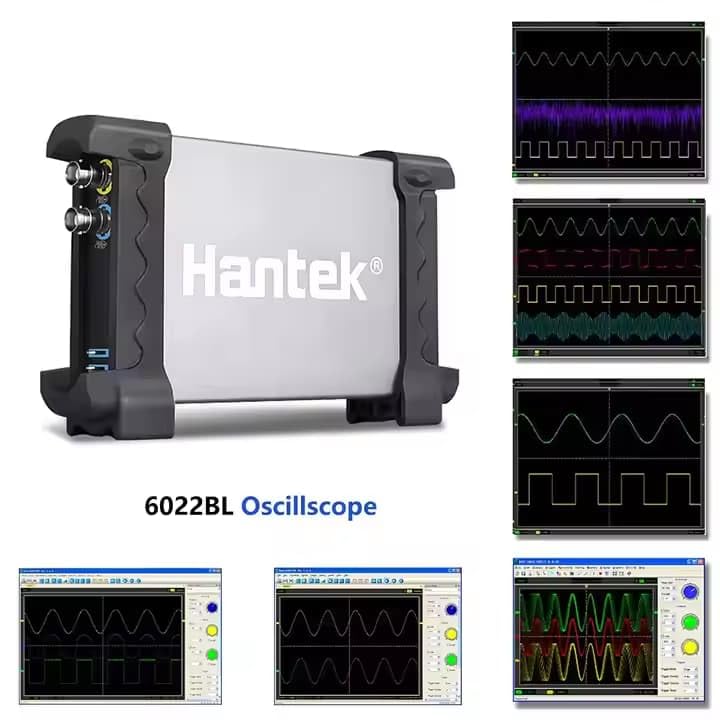 Hantek 6022BL przenośny oscyloskop cyfrowy USB 2-Ch 20MHz 48MSa/s + 16-Ch analizator logiczny