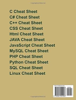 PHP MYSQL Cheat Sheet, Cover all Basic PHP Syntaxes, Quick Reference Guide by Examples: PHP MYSQL Programming Syntax Book, Syntax Table & Chart, Quick Study Workbook