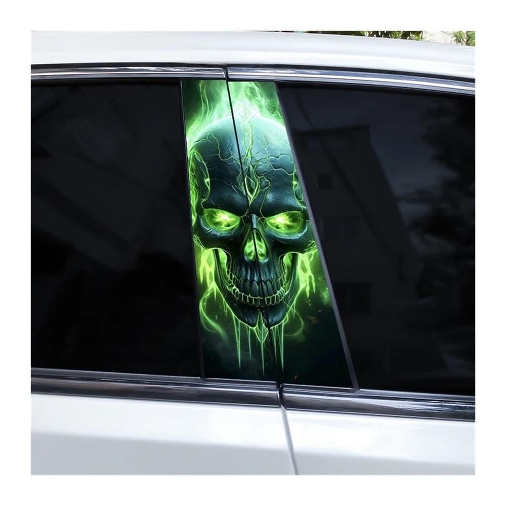 Bertdcx D Skull Car Window Pillar Sticker Oor Vinyl Auto Parts(D)