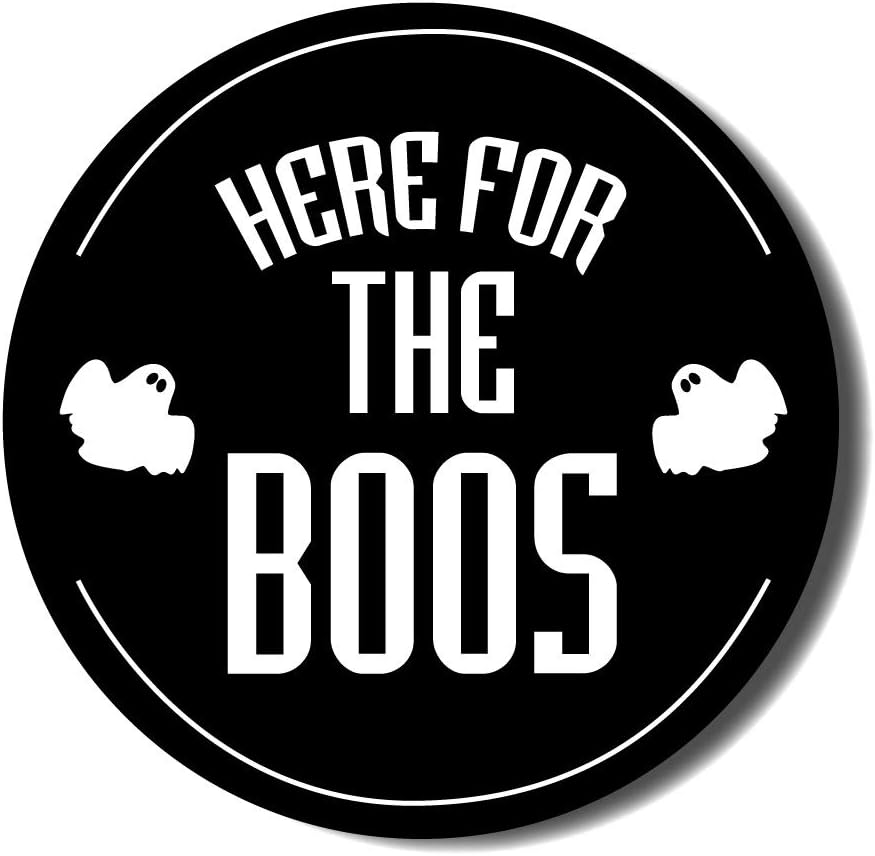 VictoryStore Halloween Coasters - Halloween Coaster Set Includes 4 Coaster Designs (24, Here for The BOOs)