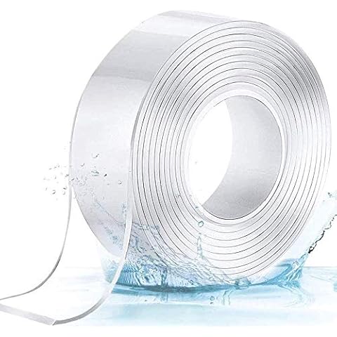 Emoly Upgraded Double Sided Nano Adhesive Tape, Strong Washable Transparent Tape (16.4FT/5M) Cover