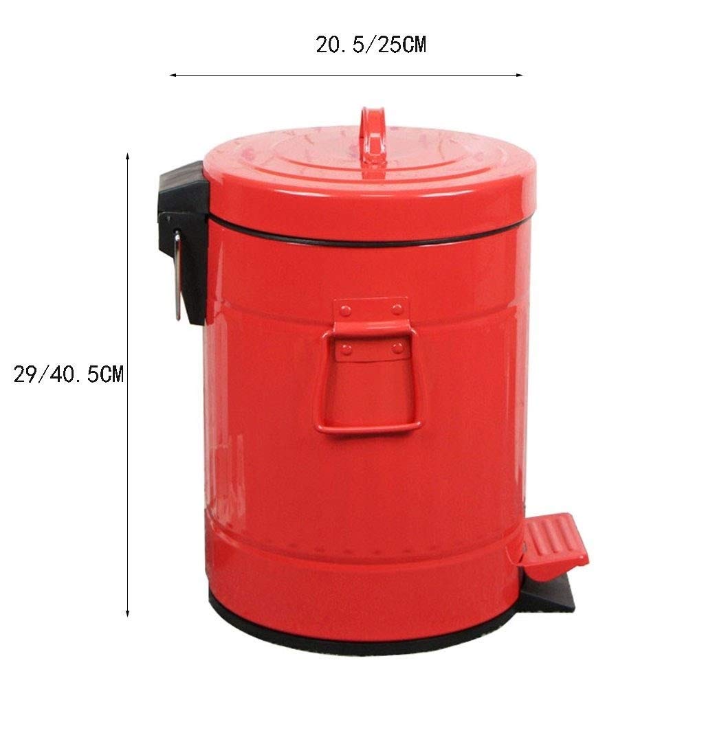 Amazon｜赤いゴミ箱、家庭用分類レトロスタイルのゴミ箱キッチンベッド