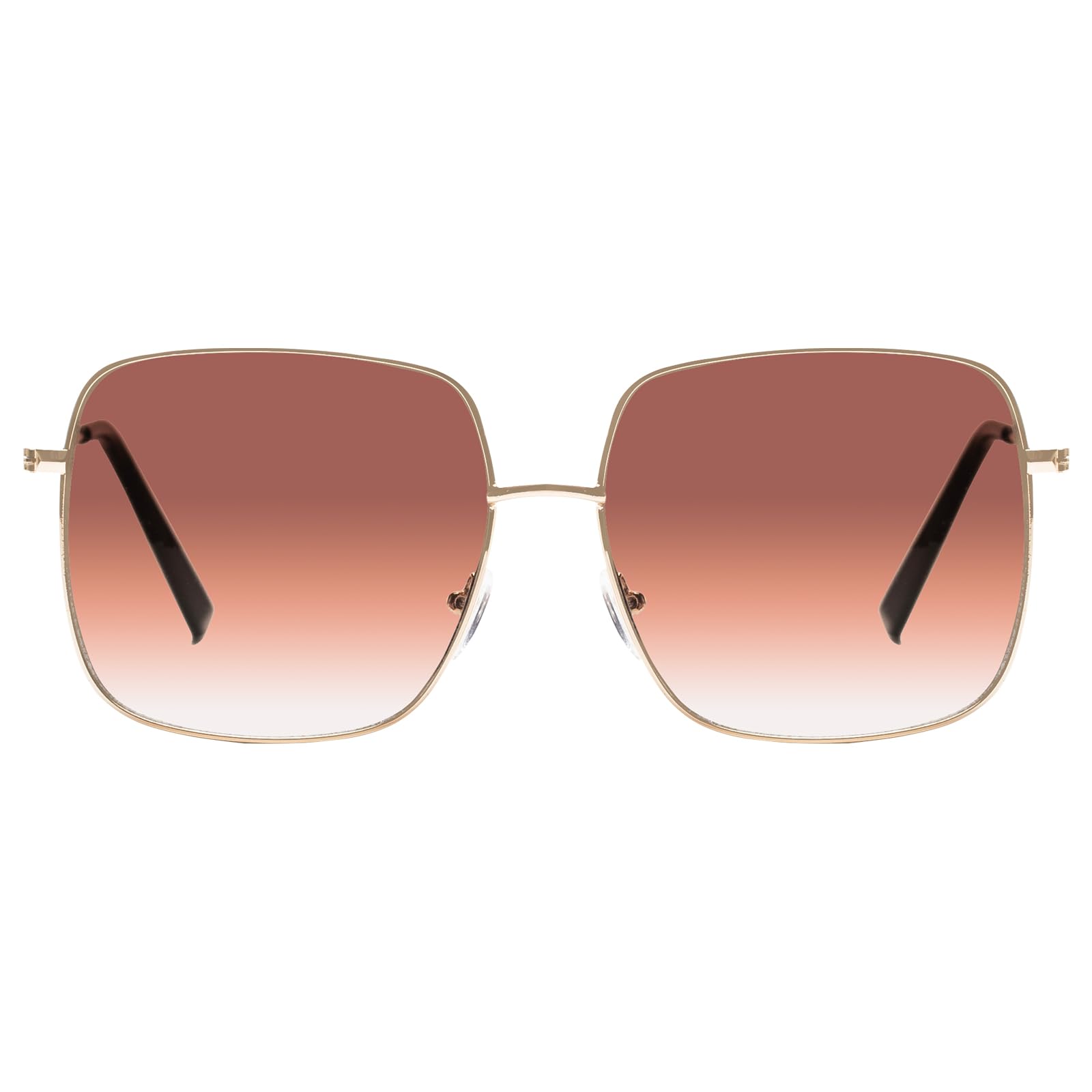 KAEOISFU Oversized Square Metal Reading Sunglasses Women, Large Tinted Reading Glasses, Fashion Big Frame Anti UV Sun Readers