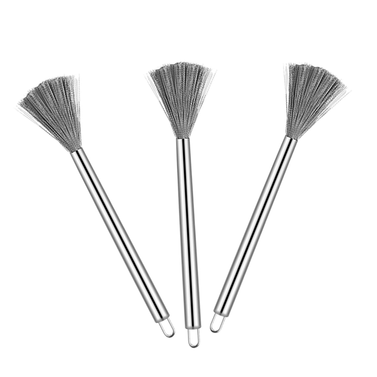 Abaodam Cepillo De Limpieza De Platos Inoxidable con Mango para Utensilios De Cocina Cepillo Multi Función para Olla Y Sartenes Herramienta De Limpieza De Alta 3 Piezas X 4