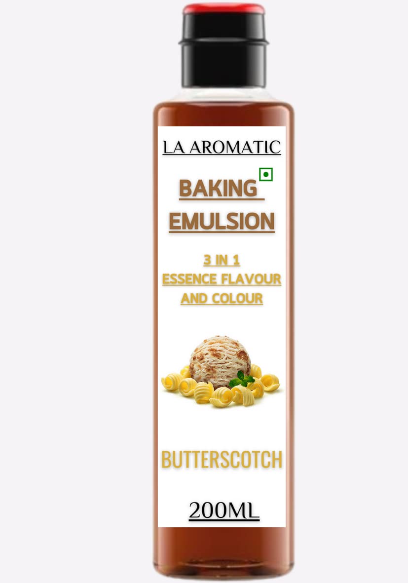 La Aromatic Baking Colour and Flavour Emulsion Essence-200ml (Butterscotch)