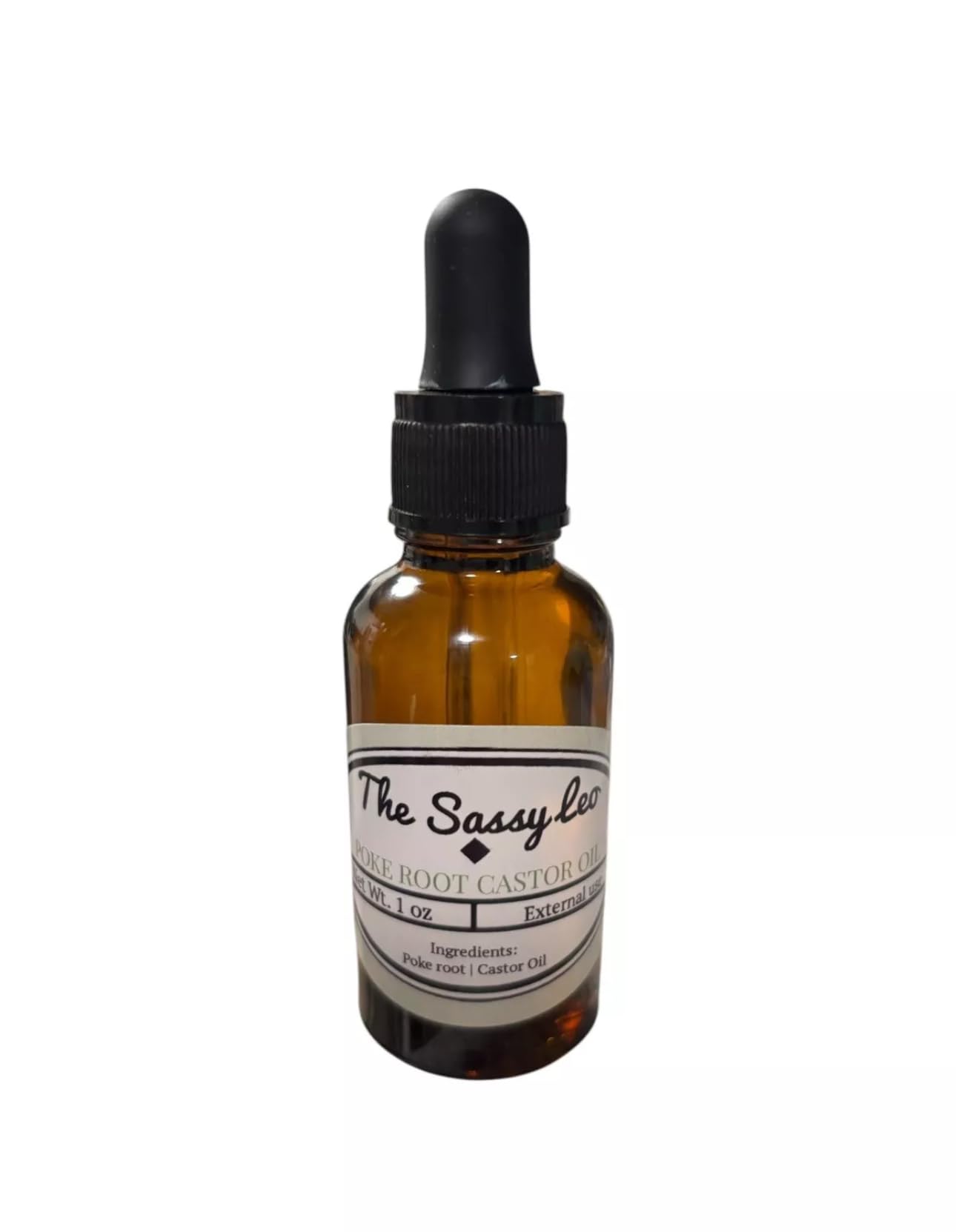 Poke Root & Castor Oil 1oz Lymphatic Support Boils Cysts Fibroids Swollen Lymph Nodes Edema Swelling - Organic