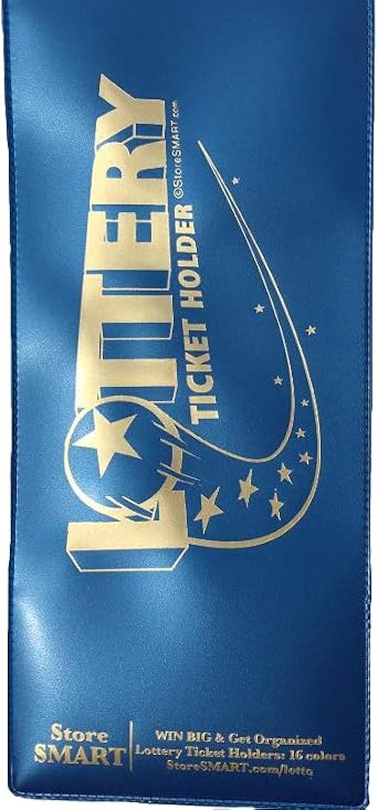 STORE SMART StoreSmart - Lotto Ticket Lottery Holder - Single Pack - 4"x9" Plastic LT - Metallic Blue
