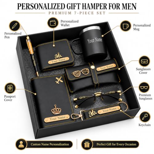 SirDaksh Office Kit Customized Mens Gift Hamper Set Pack of 7 - Image 3
