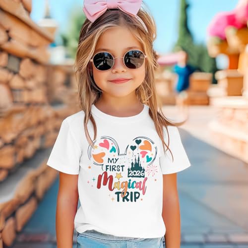 Image of Magical Shirts for Girls Animal Kingdom Shirt Kid Magic Princess T Shirt Castle Graphic Tees Summer Short Sleeve Tops