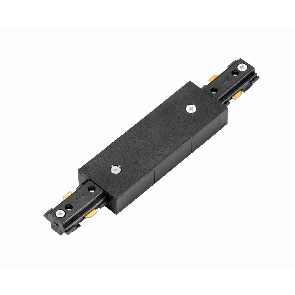 Black 240V Single Circuit Track Central Connector Accessory Track Lighting