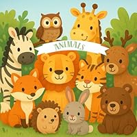 Learning Animals- 2in1 Story And Painting Book (8,5'' x 8,5'') B0F5N1NT7X Book Cover