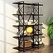 Półfelka Vintage wolnostojący regał na książki w stylu przemysłowym X w kształcie designu Mały regał Ypysd (Color : 5-tier)