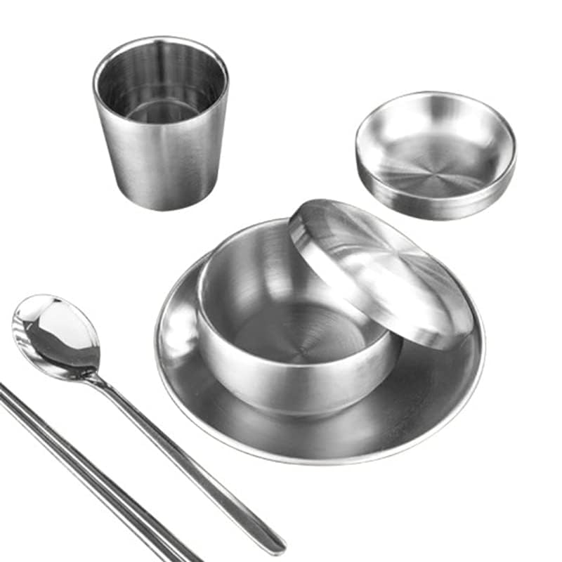 Amazon.co.jp: Deerou 6 個ステンレス鋼 韓国食器セットバーベキュー 