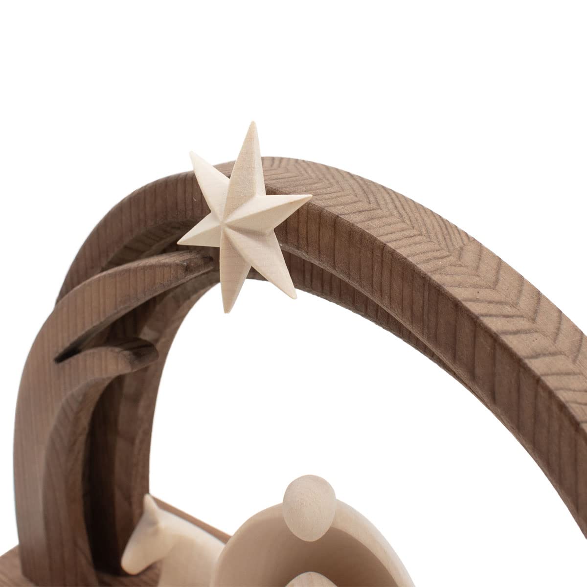 4betterdays.com Krippe Heilige Nacht, 8-teilig, klein, Made in Südtirol | Mit Stall und 7 Figuren aus naturbelassenem Ahornholz, zeitloses Design