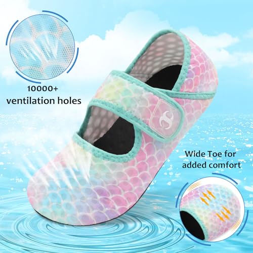 Image of Water Shoes for Women Men Barefoot Beach Swim Aqua Socks Summer Wide Slides Sandals Quick Dry Pool River Sea Sock Shoes