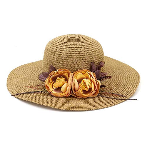 Hut Fisherman Hat. Habe Tag Zubehör Wide Brim Kirche Hut-Sommer-Frau Folding Blumen Sonnenhut Strand Hut for UV-Schutz Strohhut Cover