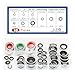 AC O Ring Kit AC Seal Kit Car Air Conditioning Compressor Gasket Air Conditioning Compressor Port Seal Washer Kit 60 Pieces ac o Ring kit