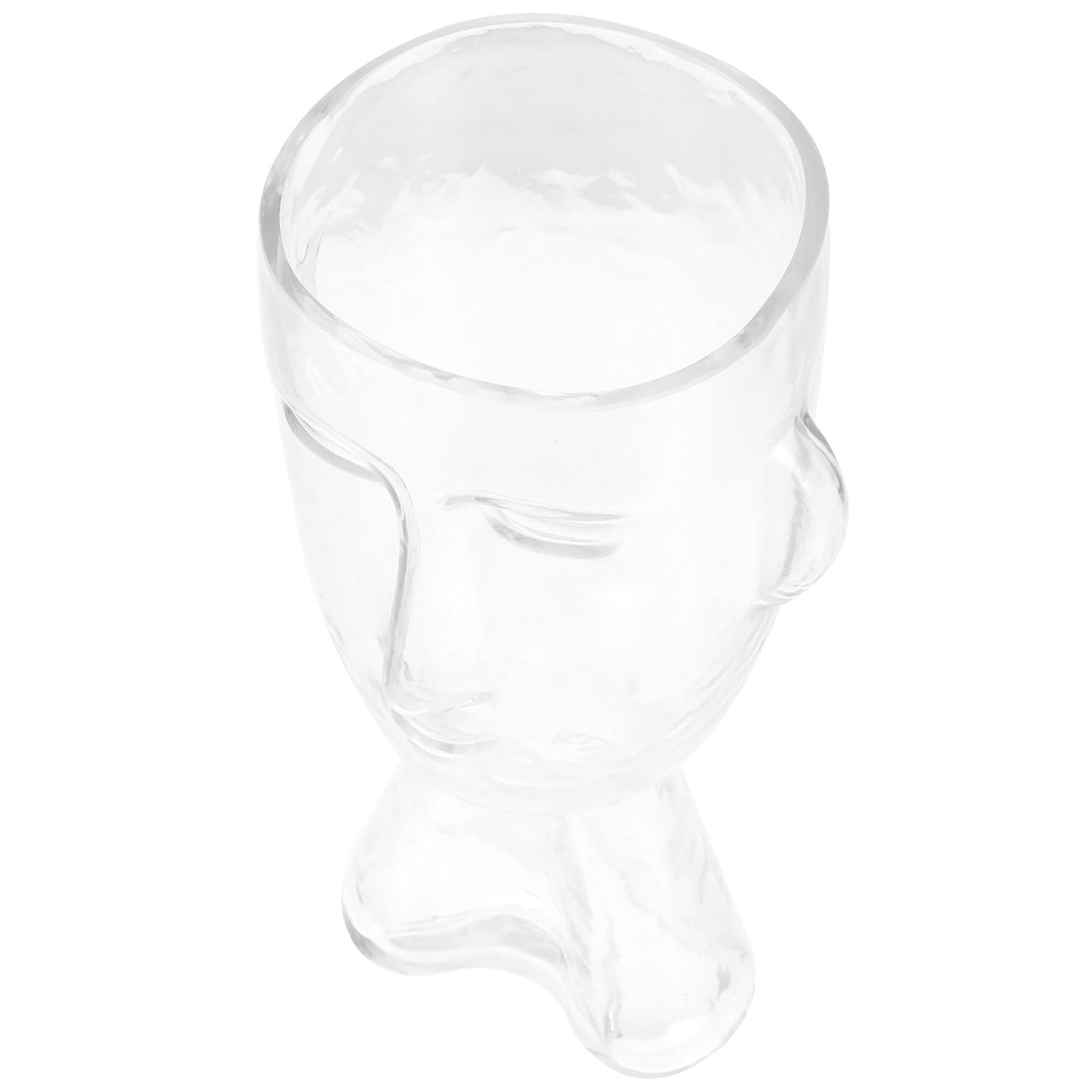 Vase en verre visage abstrait ornement haut de gamme pour maison moderne