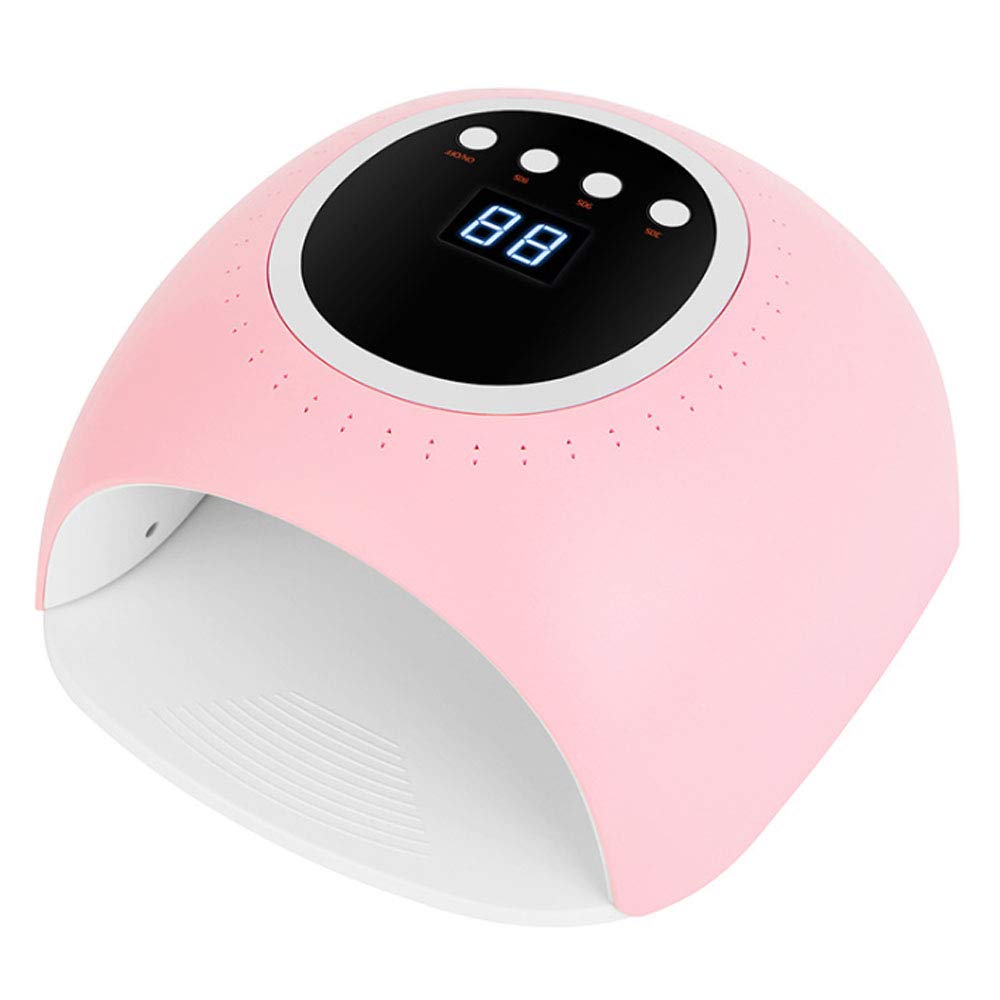 LKLNKVL Manicure lamp, 60W Cordless Gel Nail Lamp,Rechargeable LED Dryer Pro Polish Wireless Portable Curing Light for Fingernail and Toenail(Pink)