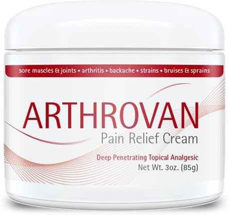 Arthrovan Natural Pain Relief Cream for Joint, Muscle, Tendon Pains,Shoulder, Lower Back, Neck Pain & Arthritis - Maximum Strength Treatment (3 oz)