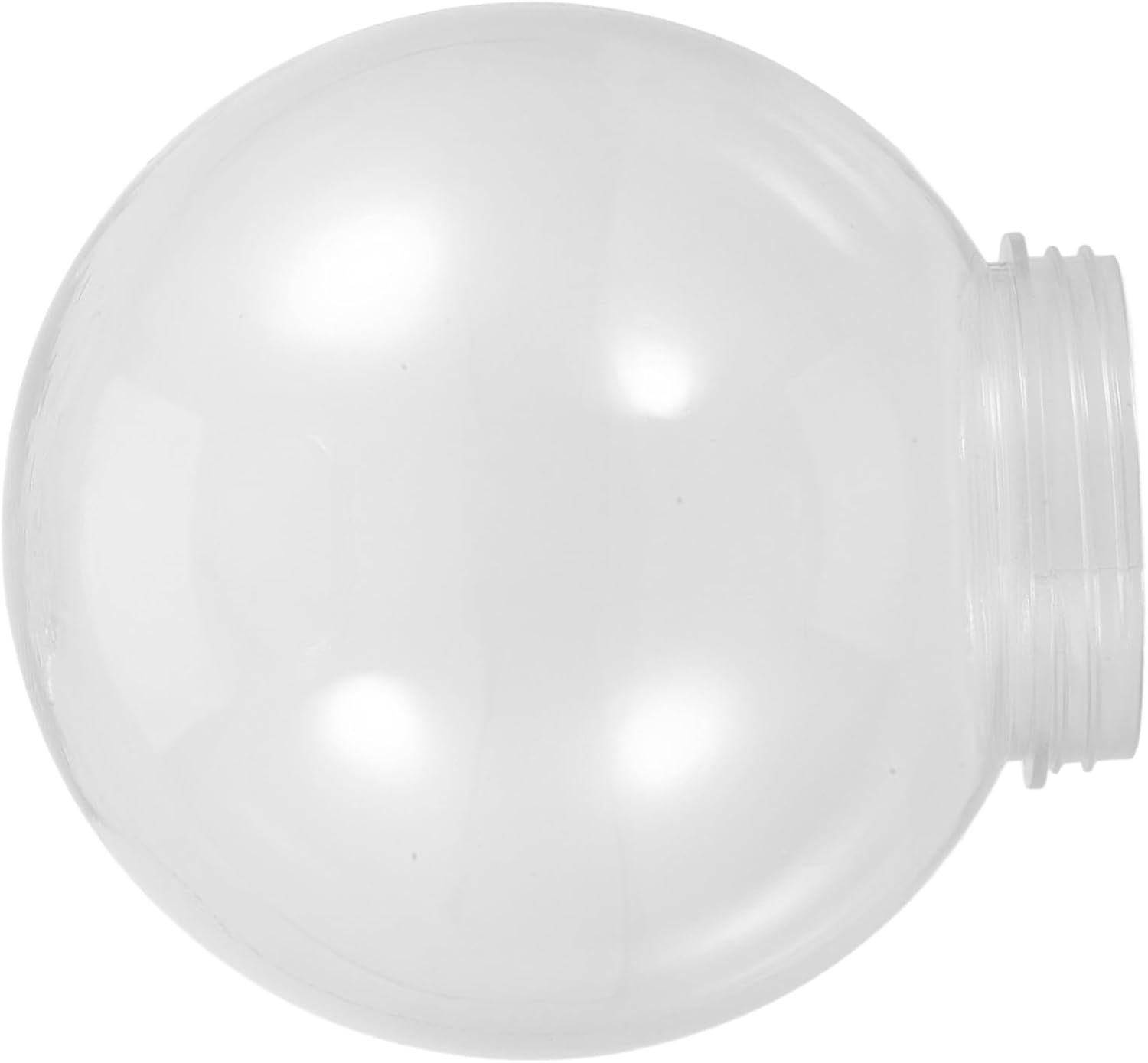 2pcs Modern Clear Acrylic Globe Lampshade Opening Replacement Cover for Outdoor Lamp Post Simple Structure Lightweight Design for Backyard Decor