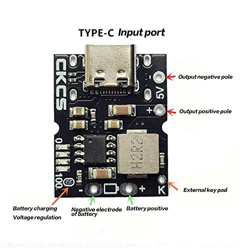 WSDMAVIS 2 Pcs 5V Charging Board Type-C 2A 2 in 1 Charge Discharge Module 4.2V 18650 Lithium Li-ion Battery Charger Board DIY