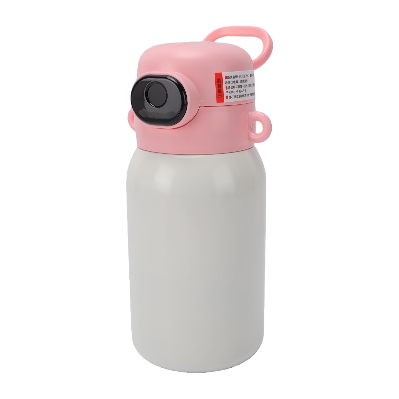 Drfeify Bottiglia d'acqua Isolata, Bottiglia Sottovuoto in Acciaio Inossidabile da 500 Ml con Sblocco Tramite Impronta Digitale, Ricarica Magnetica, Tazza di Cannuccia a Prova di Perdite per Bambini,