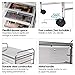 Giantex 15 Drawer Rolling Storage Cart Tools Scrapbook Paper Office School Organizer, Clear