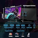 34" UWQHD Curved Gaming Monitor 165Hz(DP),3440 x 1440,Curved 1500R,1 ms(MPRT),100Hz(HDMI), AMD FreeSync,VA Panel,2xHDMI 2.1(TMDS)/1xDP 1.4 Ports(MFG34C5Q DP-Kabel im Lieferumfang enthalten) – Bild 3